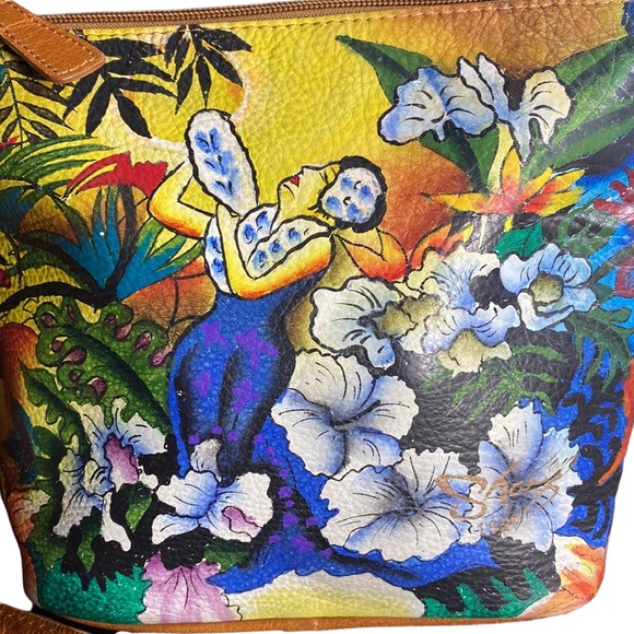 Artistic Expressions by Sharif 1827 Unique “Tropical” hand painted Bag Purse - Picture 2 of 9